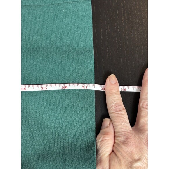 Black Halo Simona Cocktail Sheath Dress Green 12 Flutter Kimono Sleeve Midi - Picture 11 of 12